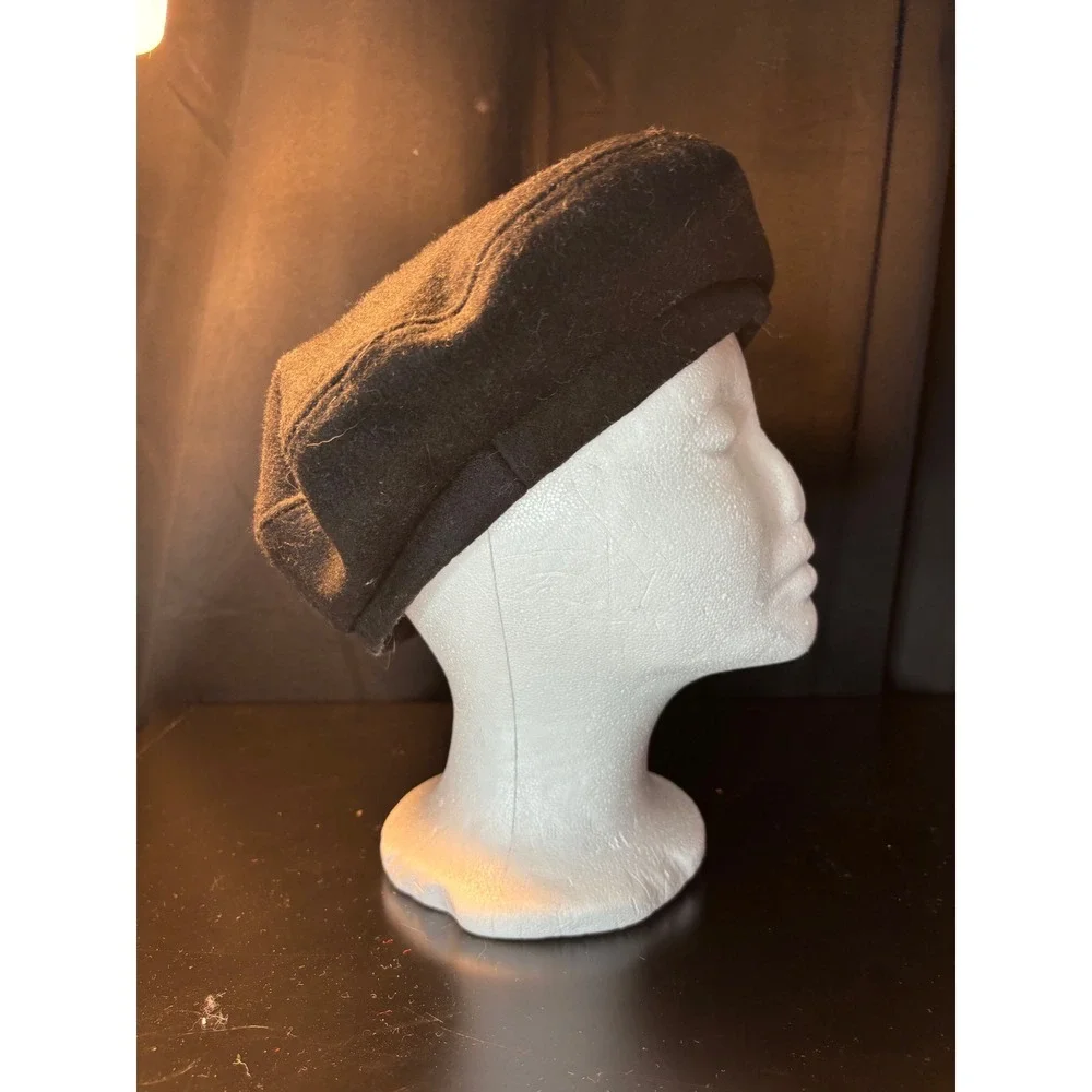 Xhilaration Womens Black Wool Blend Beret Hat Parisian Style One Size